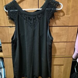41 Hawthorn Black Lace Detail Blouse